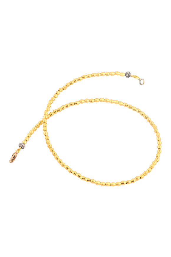 Sylva & Cie Diamond Ball Chain Necklace - view 1