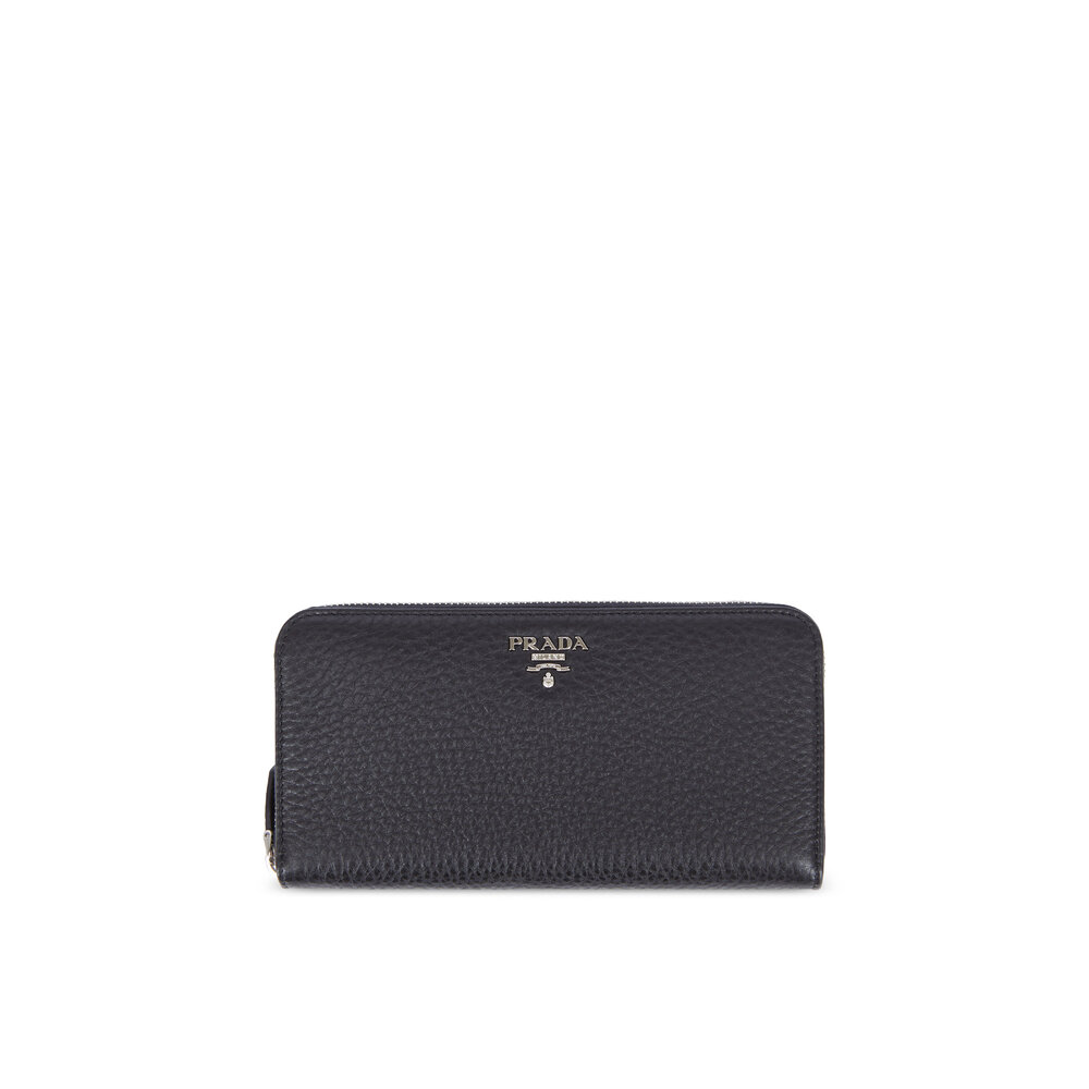【人気/関税/送料込み】 Prada Leather Wallet Black 2MO513-2E5 Black Leather Wallet | PRADA
