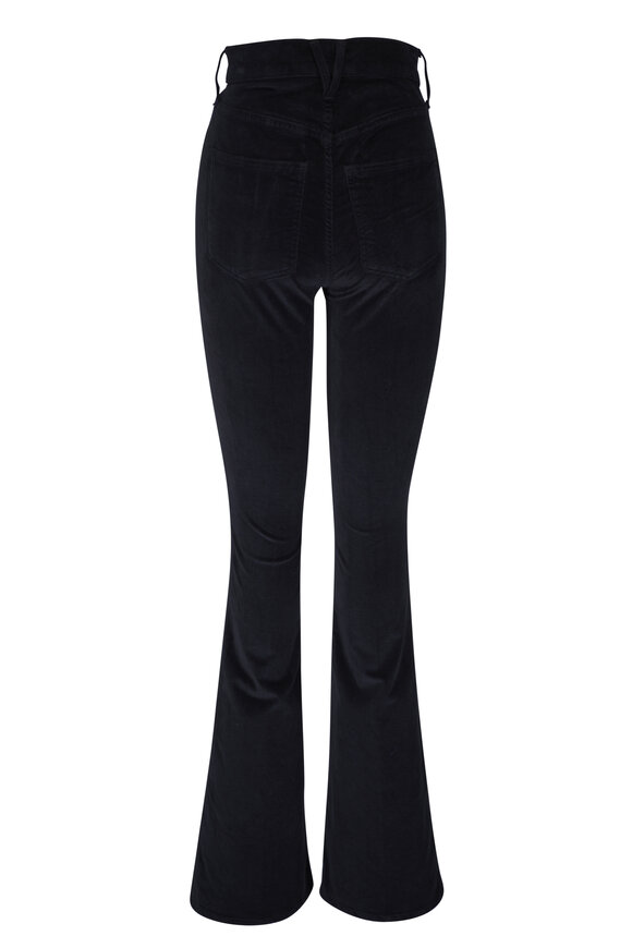 Veronica Beard - Beverly Black Velvet Skinny Flare Jean