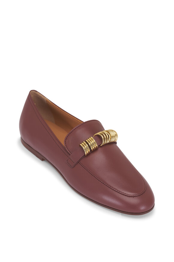 Prada - Porpora Fume Spazzolato Leather Logo Loafer, 50mm