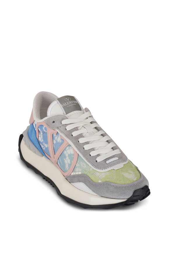 Valentino Garavani - Multicolor Print Lace VLogo Sneaker