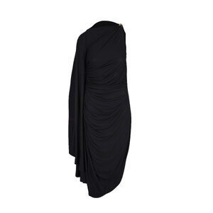 Bottega Veneta - Matte Black Draped Dress | Mitchell Stores