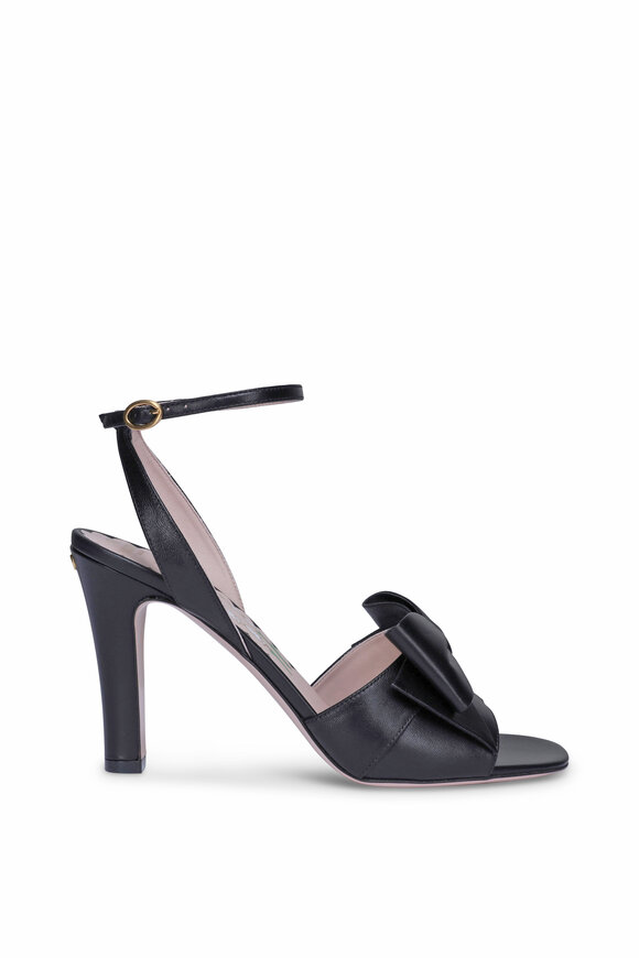 Valentino Garavani Bowbow Nero Leather Sandal - view 2