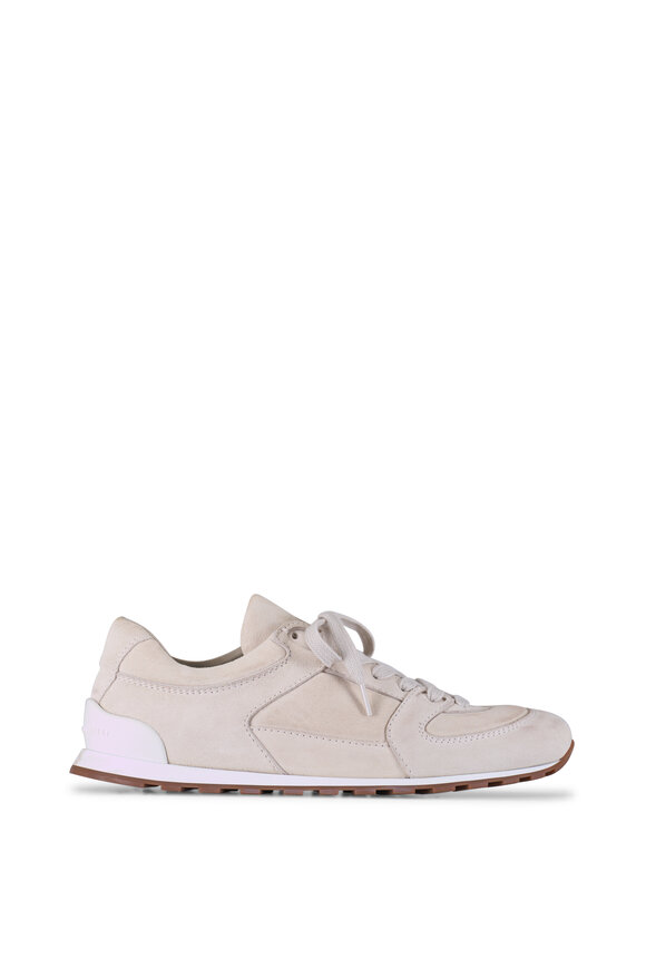 Brunello Cucinelli Ivory Suede Micro Sole Sneaker - view 3