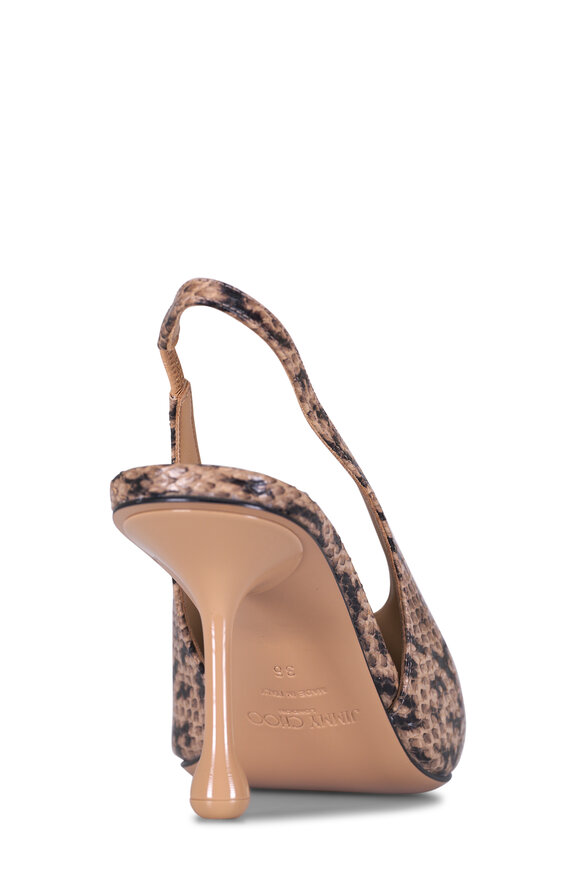 Jimmy Choo Isa Chai Printed Leather Slingback, 80mm - view 4