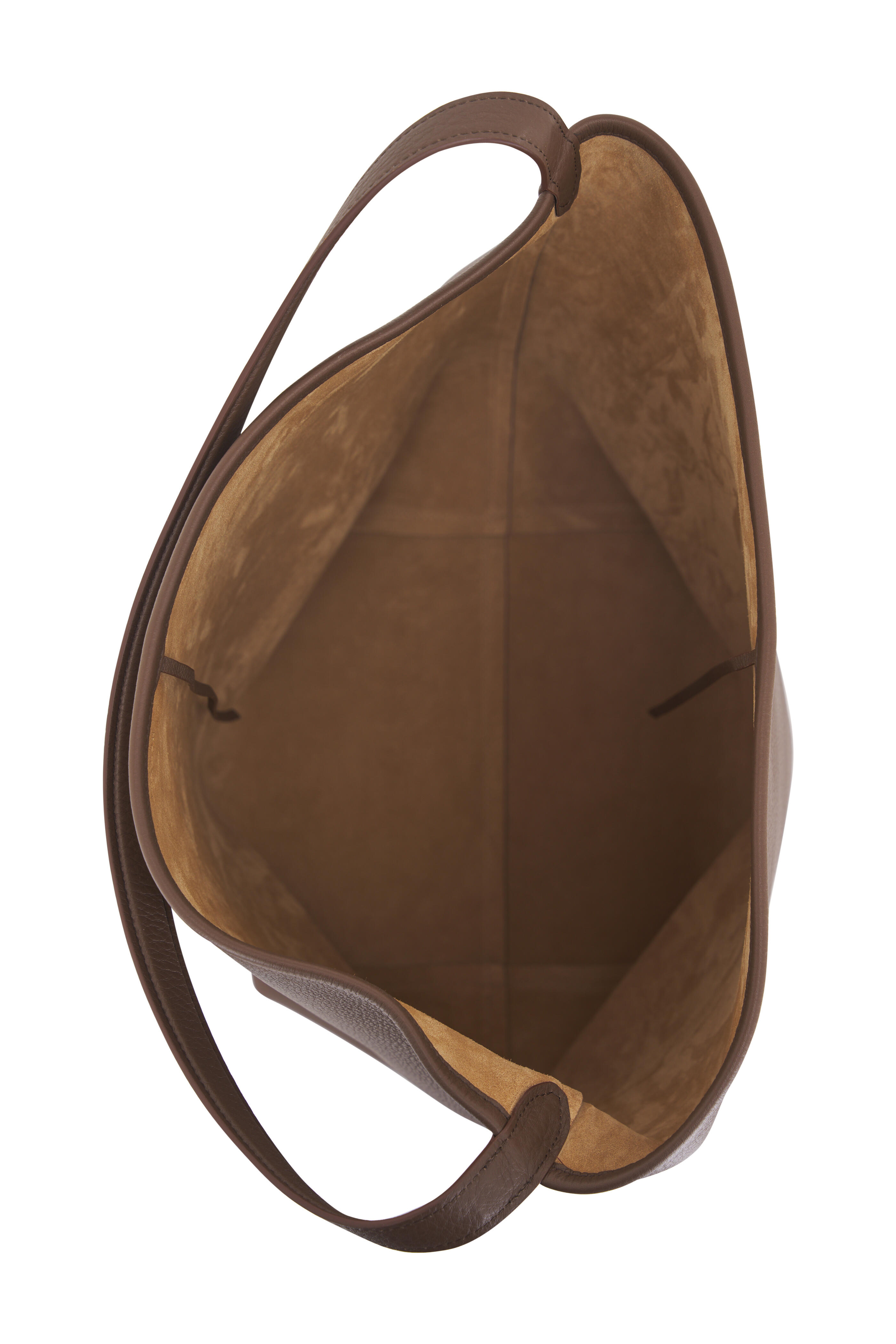 The Row - Large N/S Park Dark Olive Leather Tote