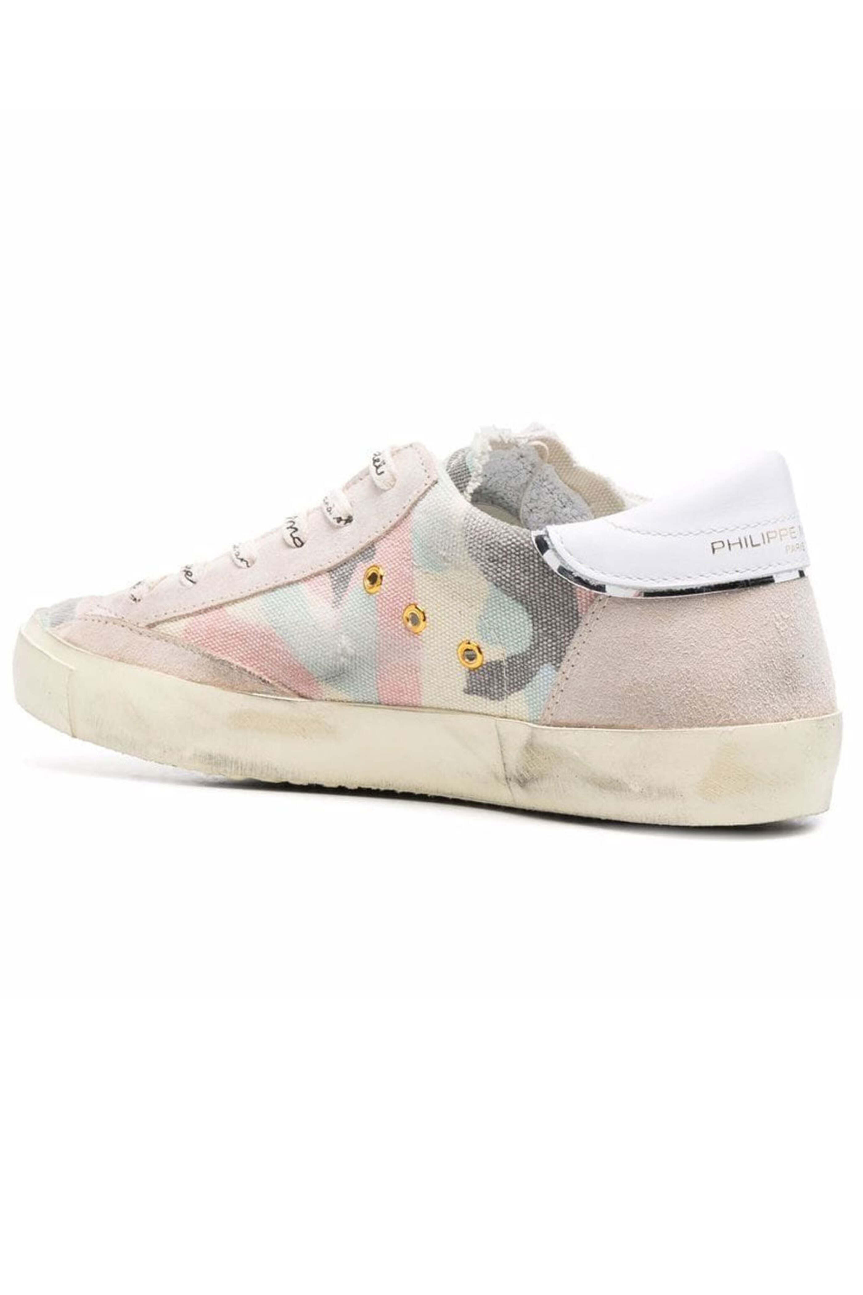 Philippe Model - Camouflage Print Sneaker in Pink