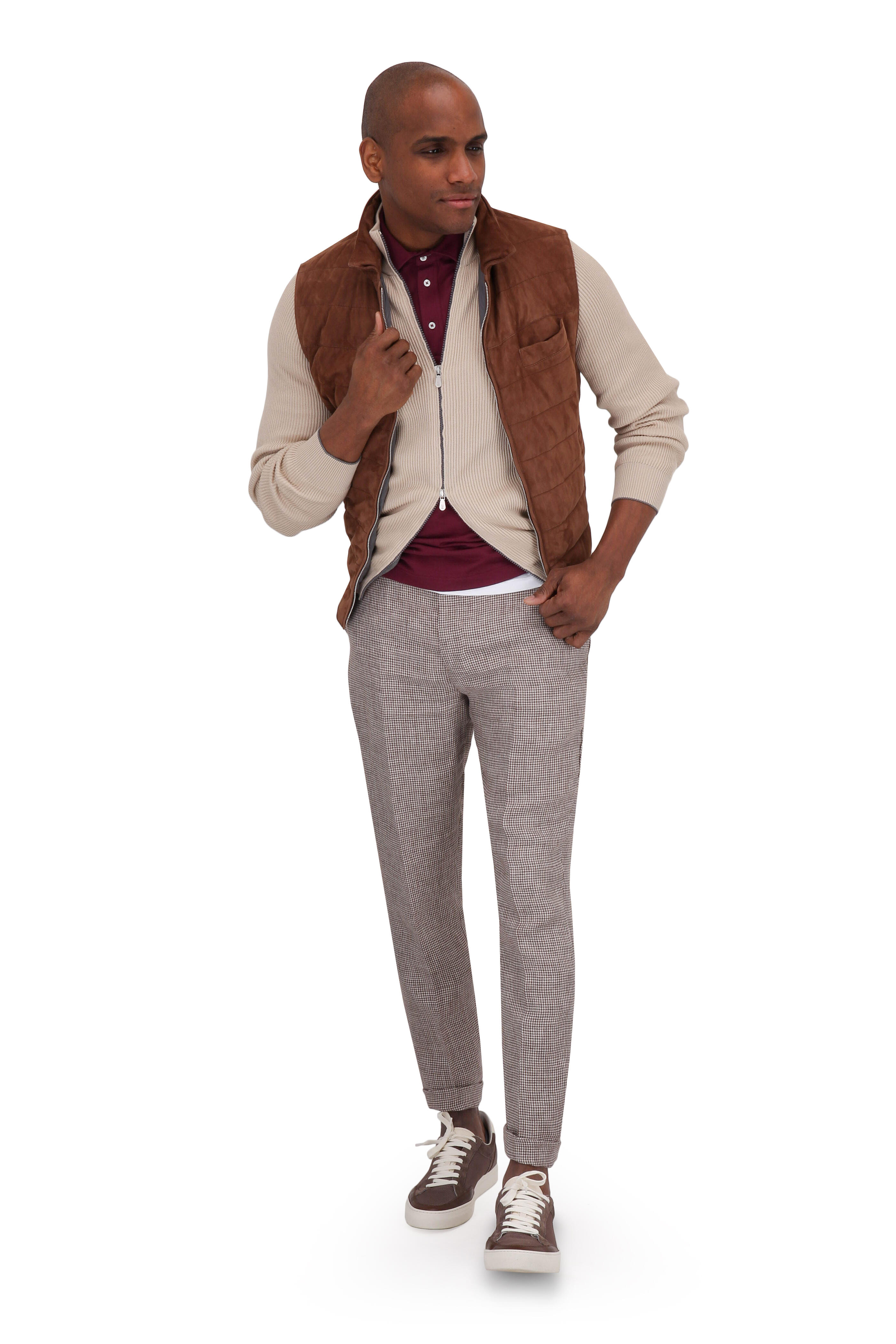 ベスト・ジレ BRUNELLO CUCINELLI SS25 Layered vest (ML1457345 C2910) Brunello Cucinelli Layered Vest - Beige - Women | ML1457345C2910