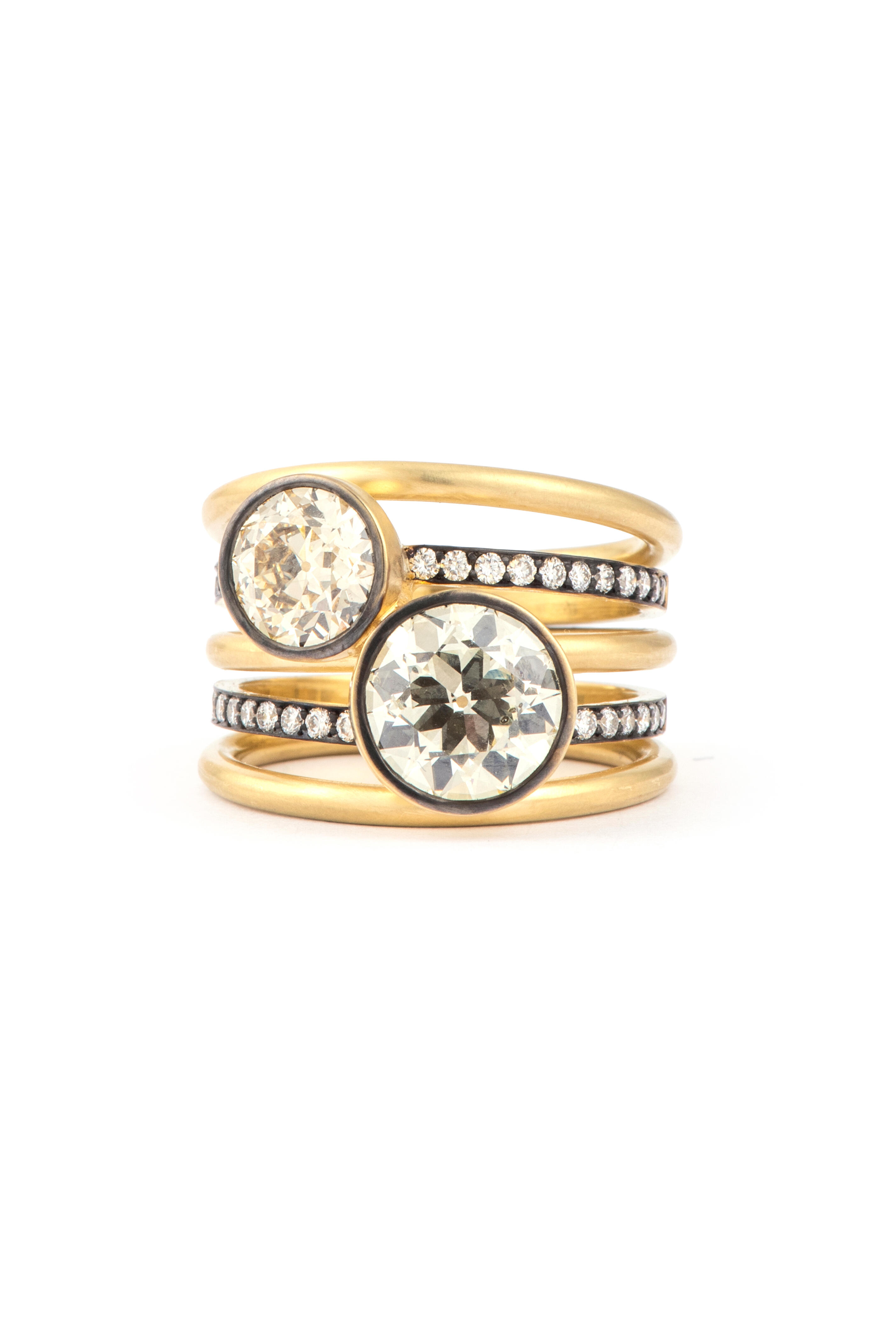 Sylva & Cie - Five Band Diamond Statement Ring - view 1