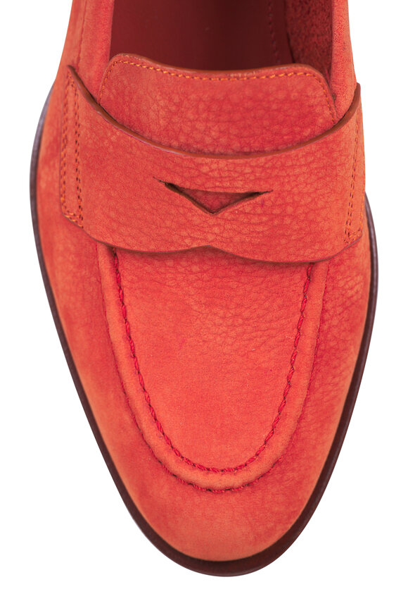 Santoni - Famed Orange Nubuck Loafer