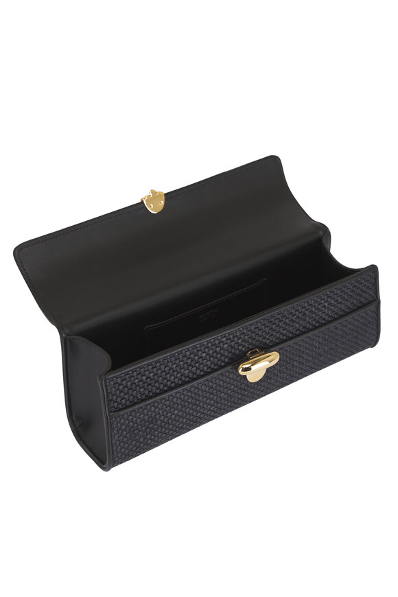 Savette Symmetry Pochette Black Raffia Pouchette - view 5