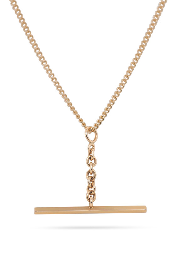 Kali Zoe 14k Yellow Gold T Bar Necklace - view 1