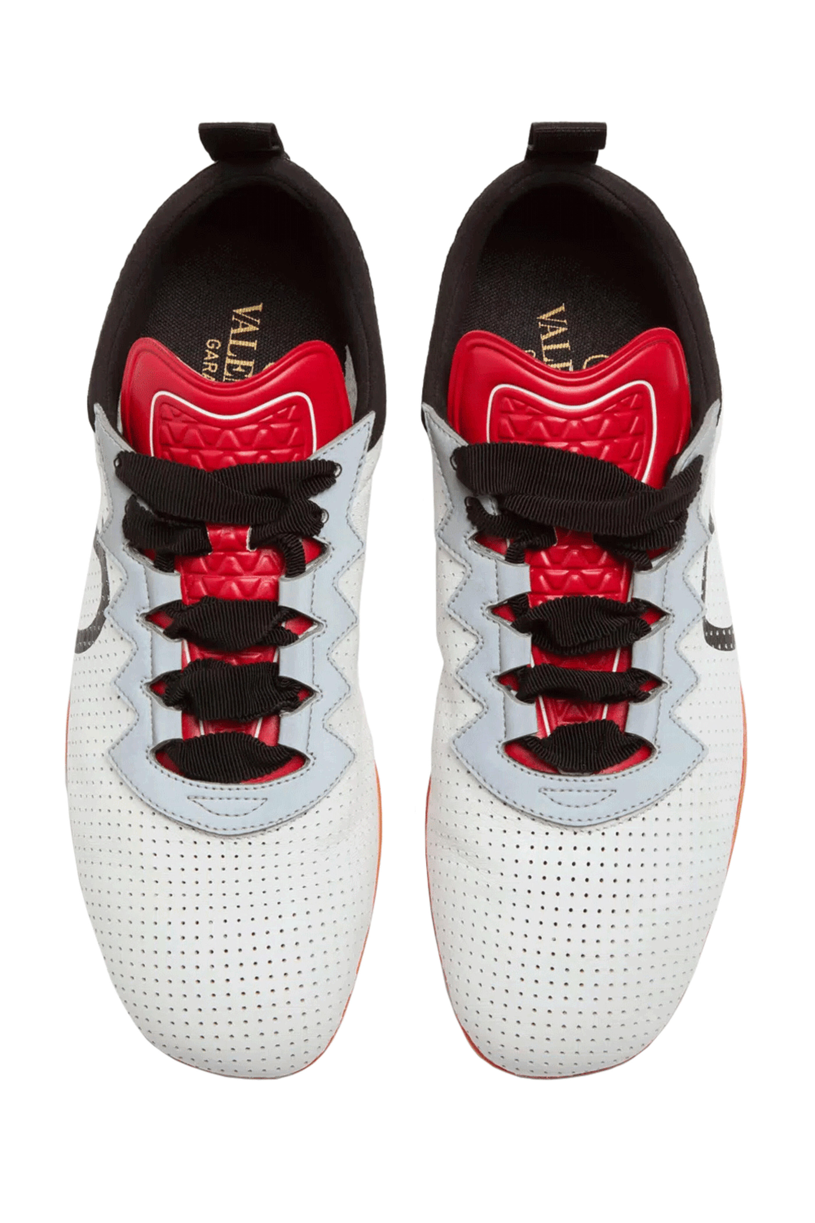 VALENTINO GARAVANI Backnet ネオントリム レザー スニーカー Valentino Garavani ~ Backnet Low-Top Sneakers with Metallic