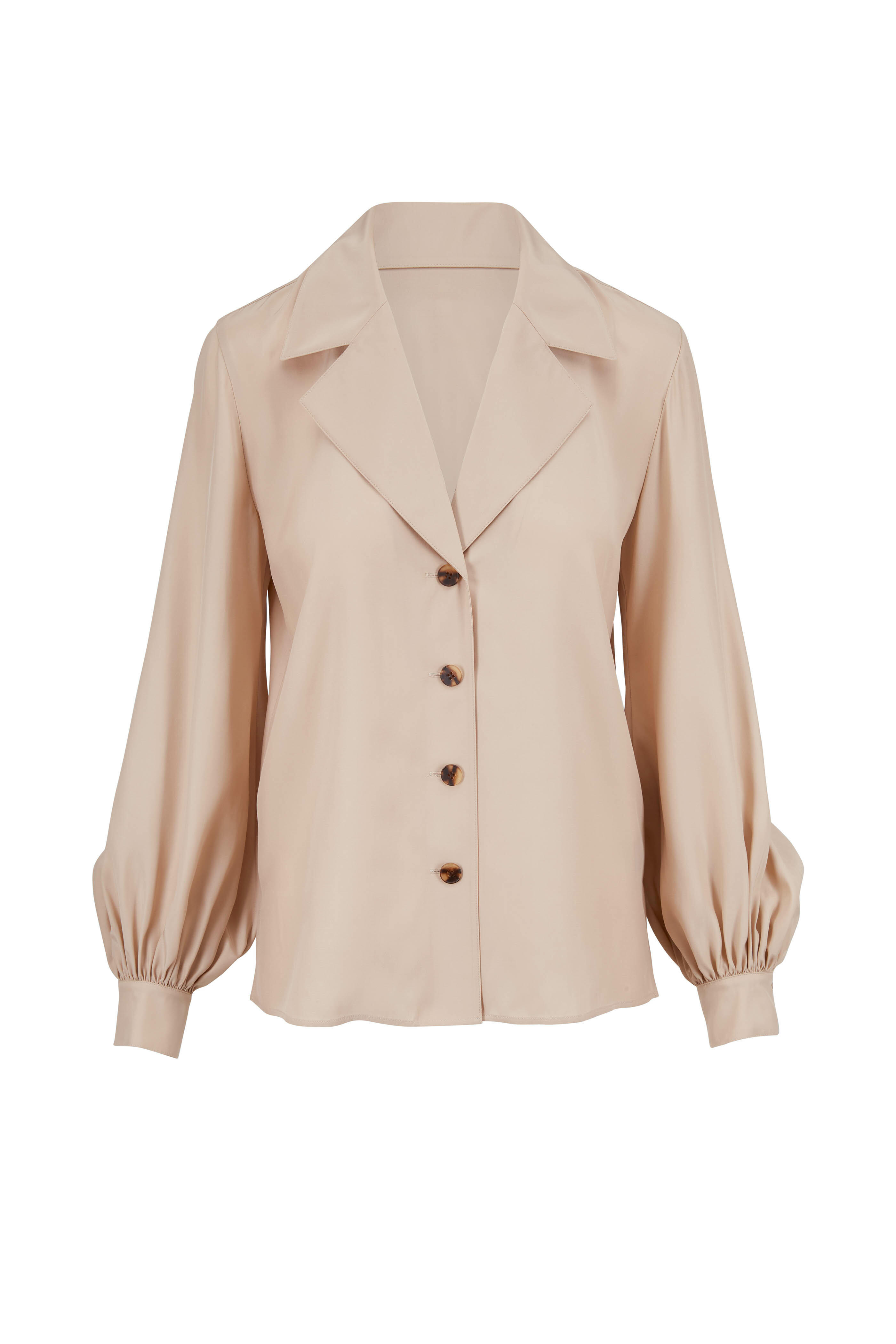 Lafayette 148 New York - Therese Almond Silk Blouse
