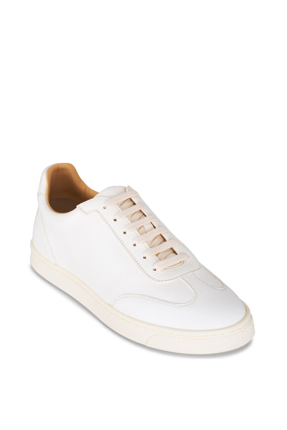 Brunello Cucinelli Panama Off White Leather Sneaker