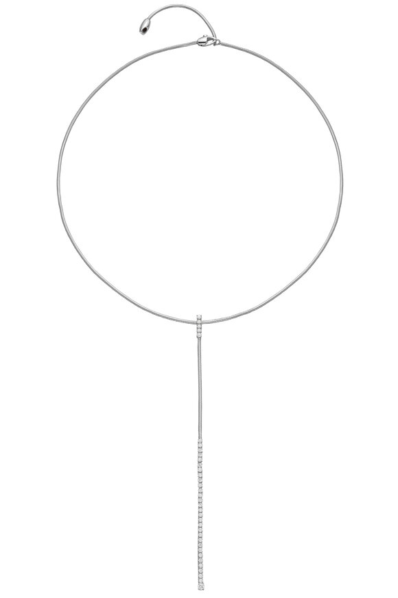 Mattia Cielo - Diamond Tennis Drop Collar Necklace