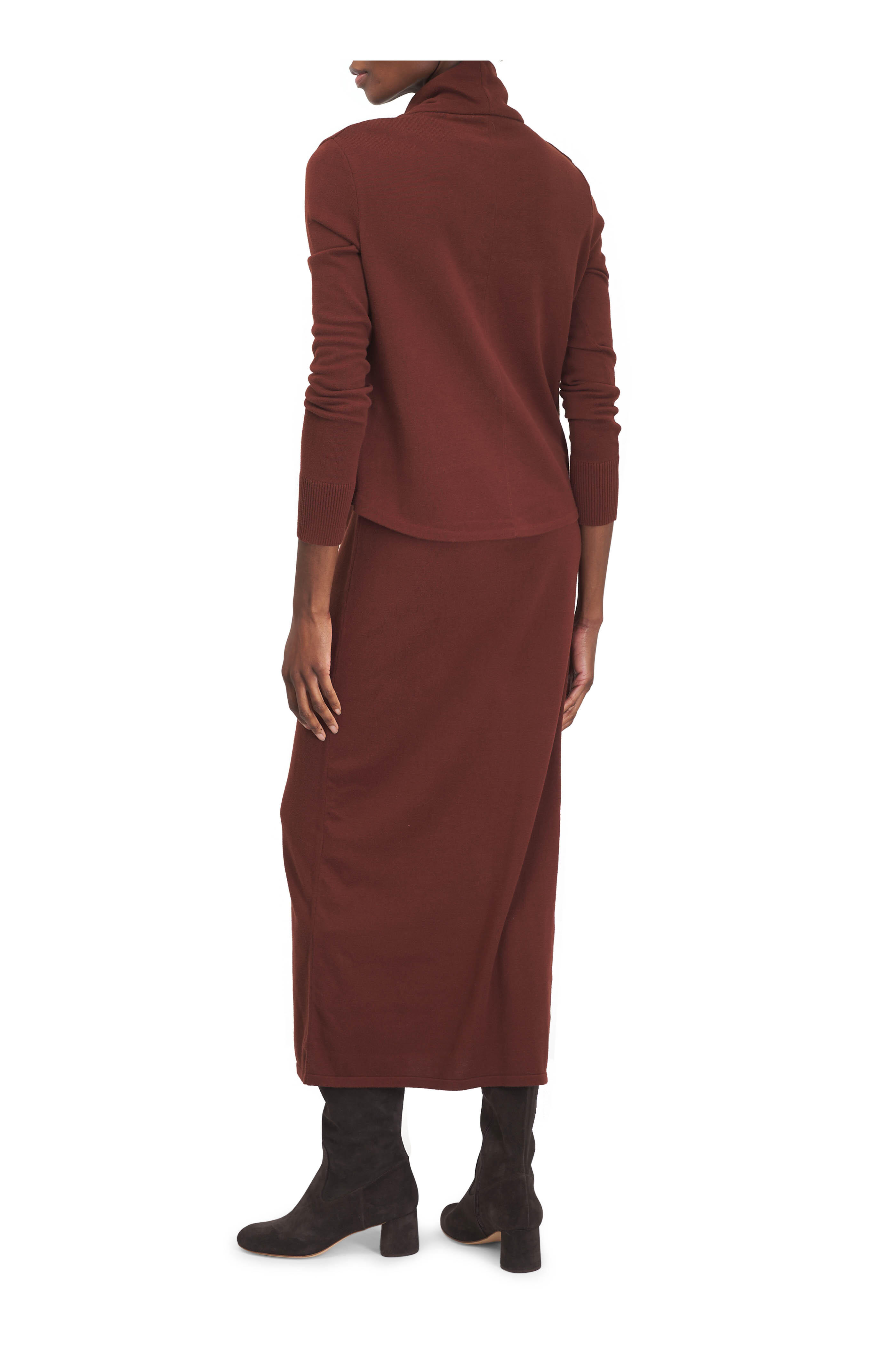 Johanna Ortiz - Celestial Silence Chocolate Knit Cotton Dress