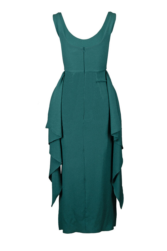 Edeline Lee Delphine Green Malachite Jacquard Crop Dress - view 2