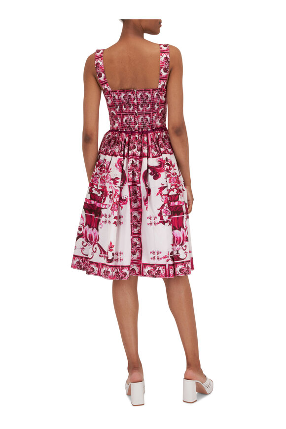 Dolce & Gabbana - Pink Maiolica Print Sundress