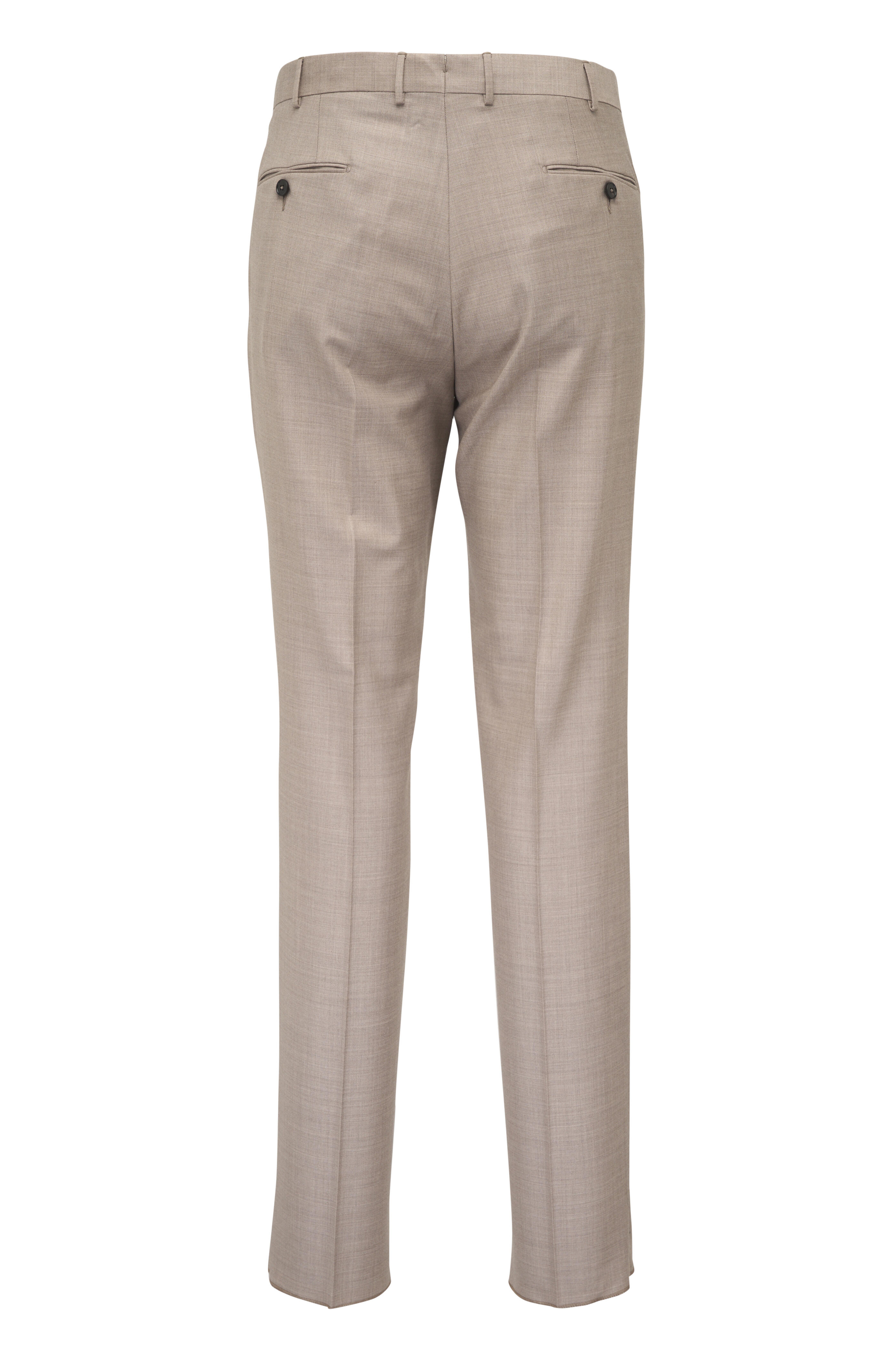 Zegna - Trofeo Tan Wool Pant - view 2