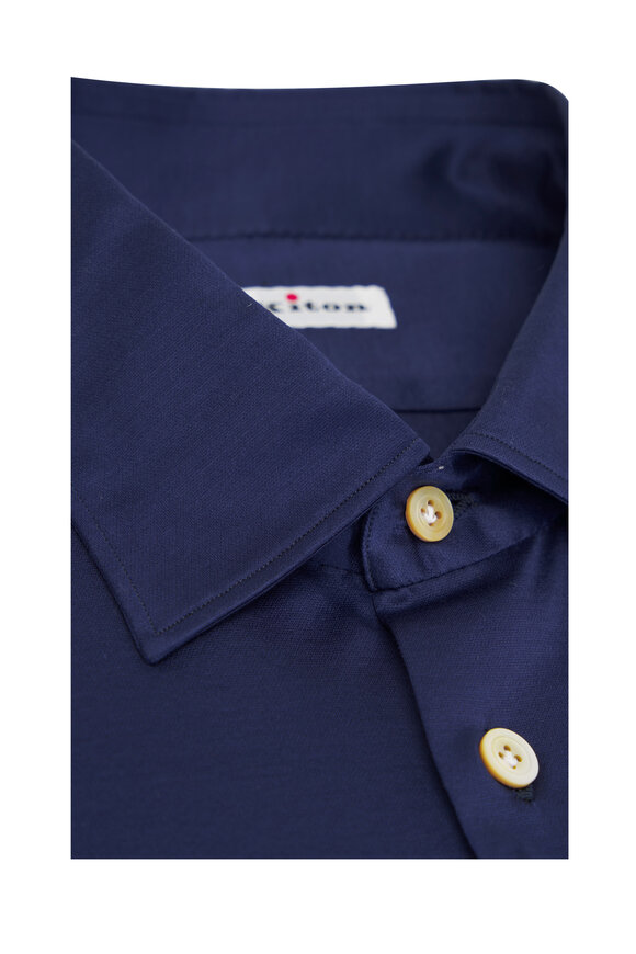 Kiton - Indigo Cotton Dress Shirt