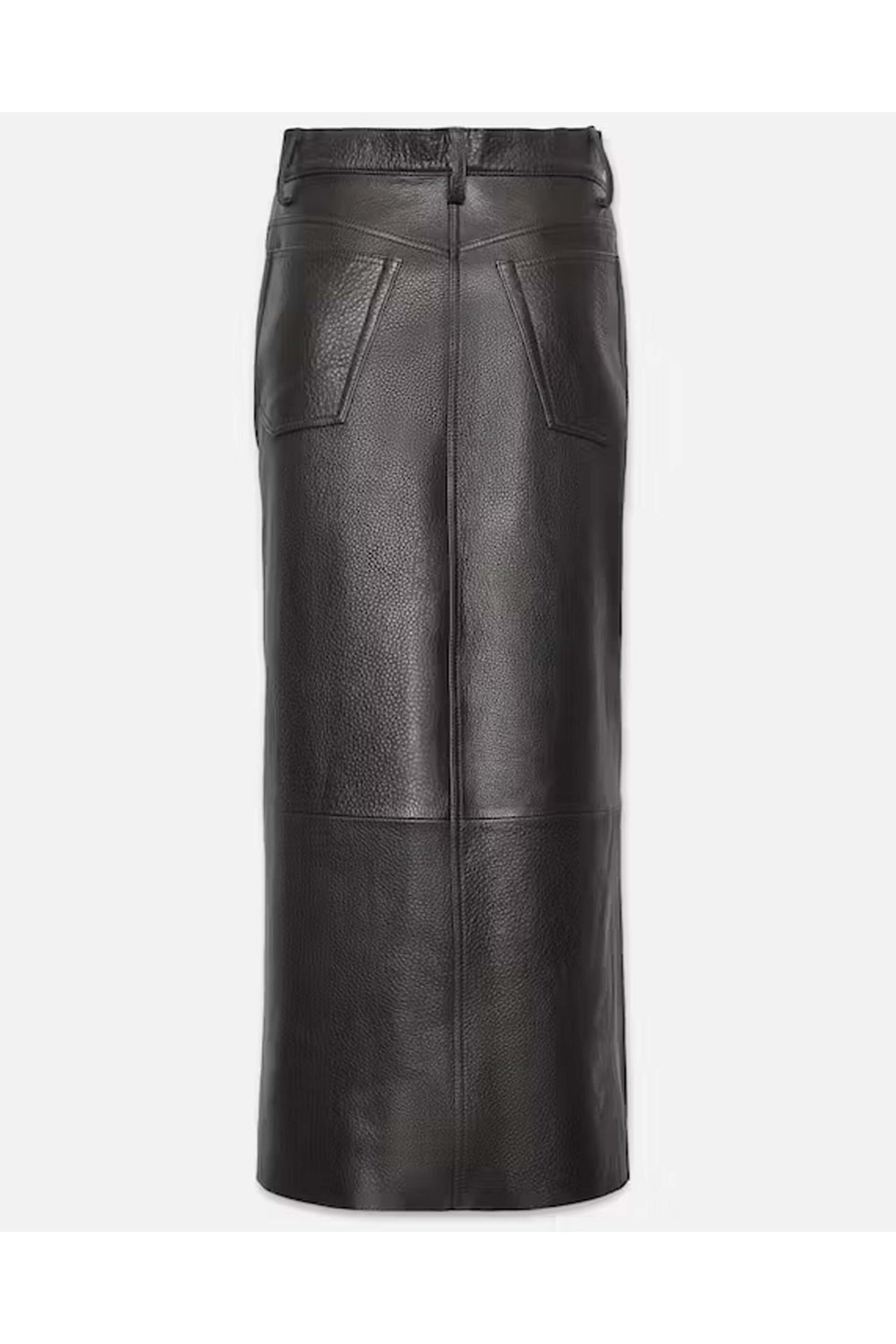 Frame - Black Leather Maxi Skirt