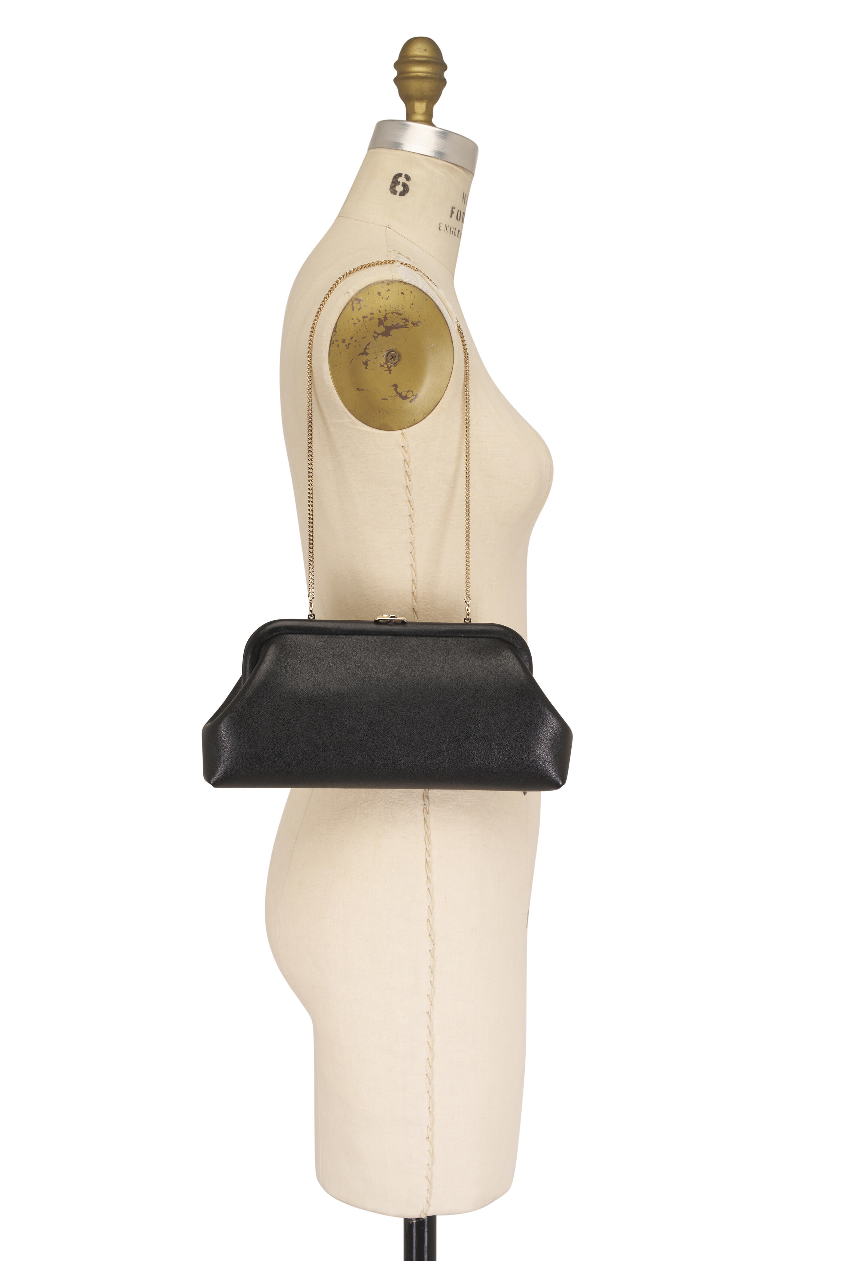 Jimmy Choo - Skylar Black Leather Clutch - view 8