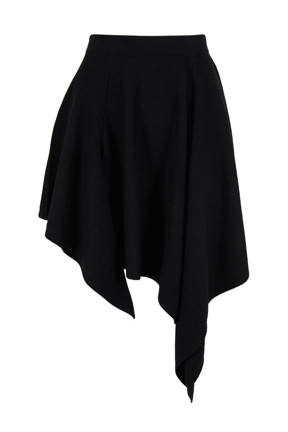 Michael Kors Collection - Black Cashmere Asymmetric Skirt