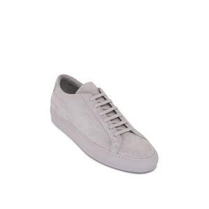 Common Projects - Achilles Light Gray Suede Low Top Sneaker display picture 2