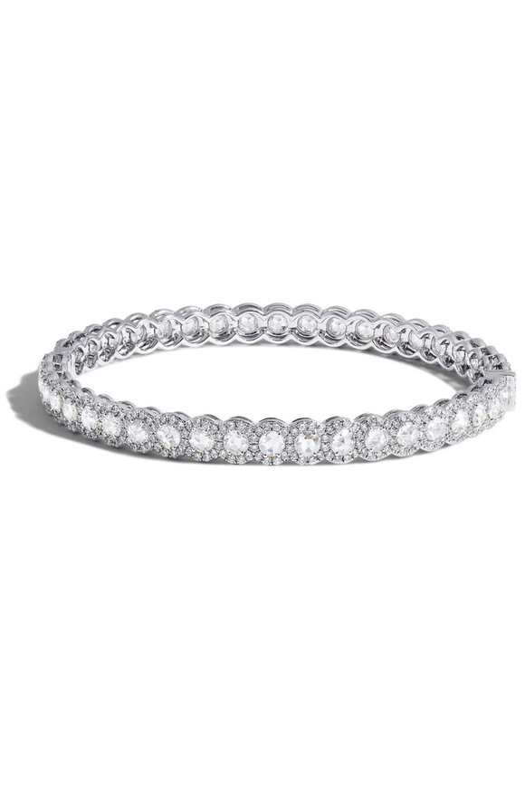 64 Facets Scallop Oval Diamond Bangle
