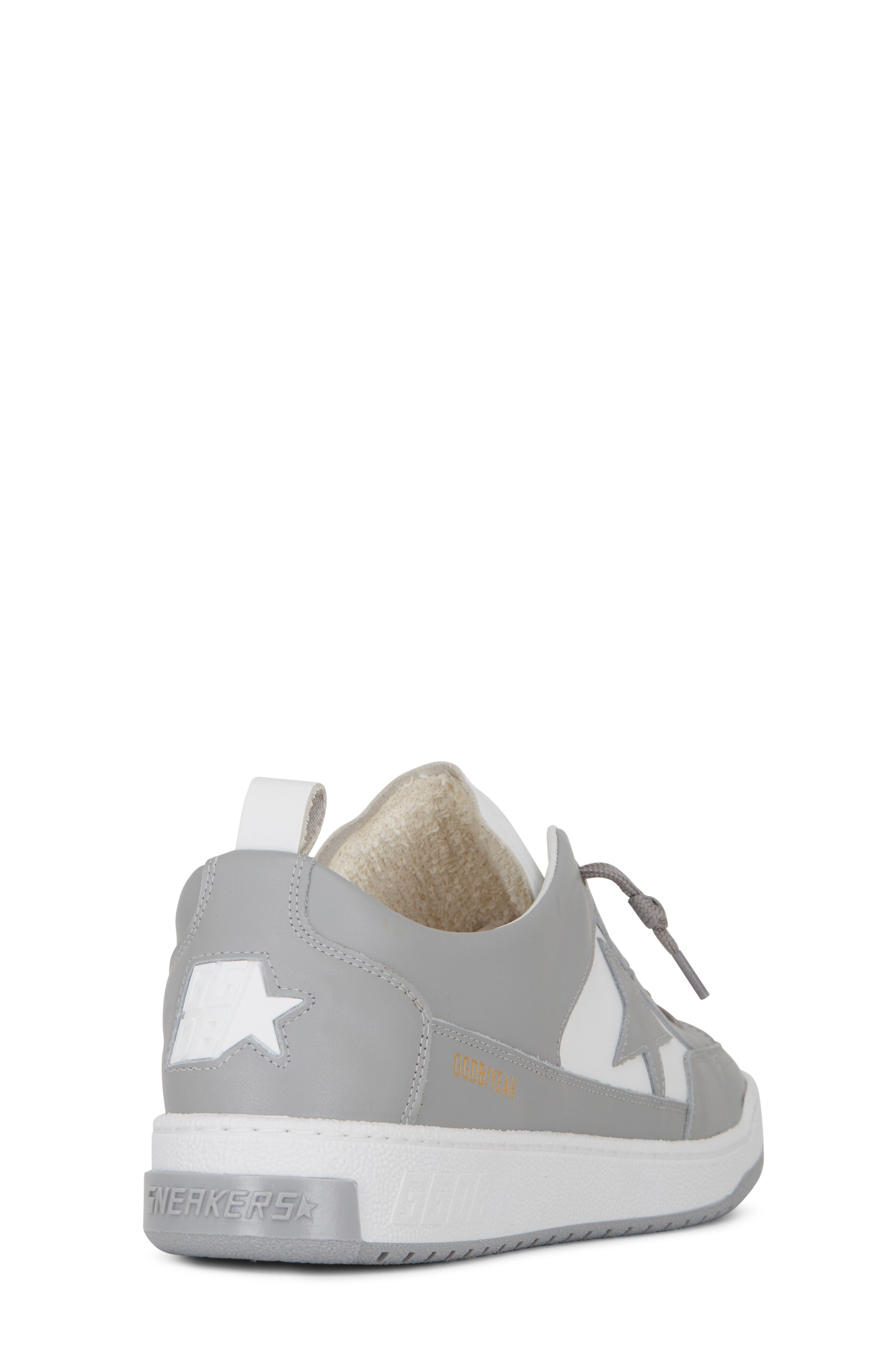 Golden Goose - Yeah! Gray & White Leather Low-Top Sneaker