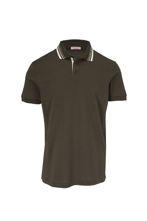 Orlebar Brown Dominic Bayleaf Green Tipped Polo