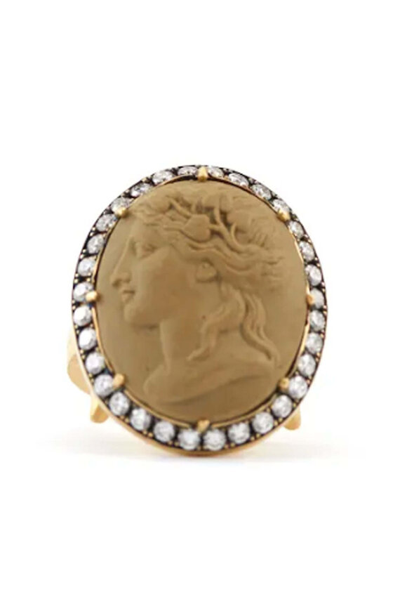 Sylva & Cie Lava Cameo Ring - view 1