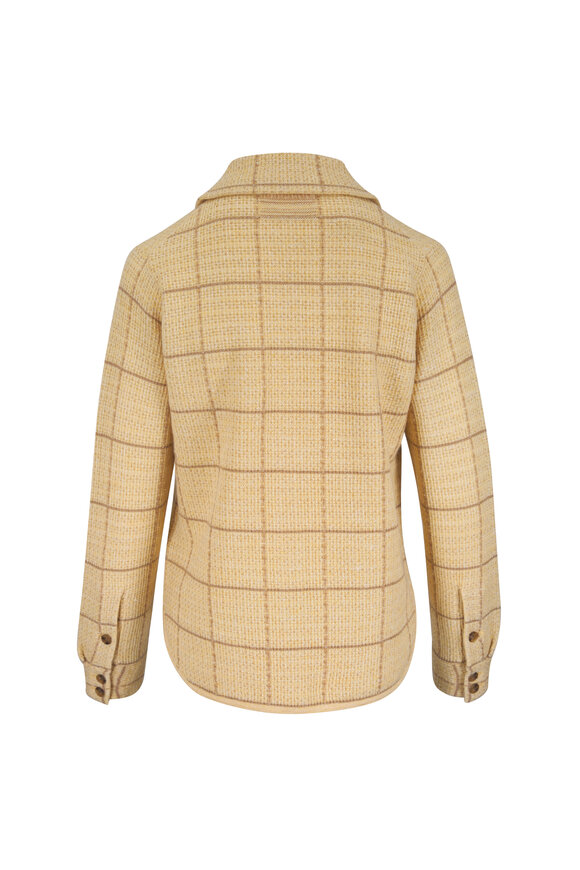 Guest in Residence Dylan Butter Plaid Cashmere & Wool Shirt - view 3