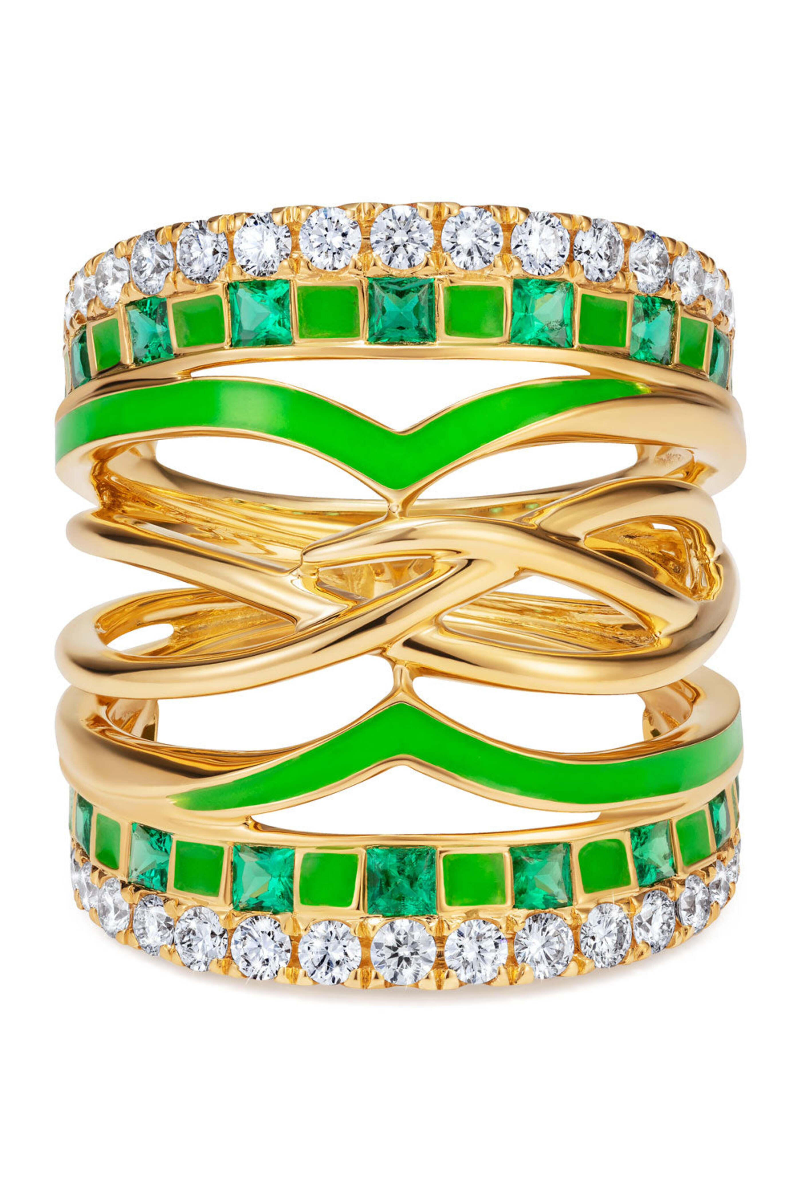 Sarah Ho London - Suki Yellow Gold and Emerald Ring