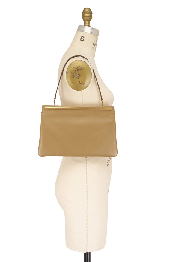 The Row Elise Mustard Leather Top Handle Bag - view 5