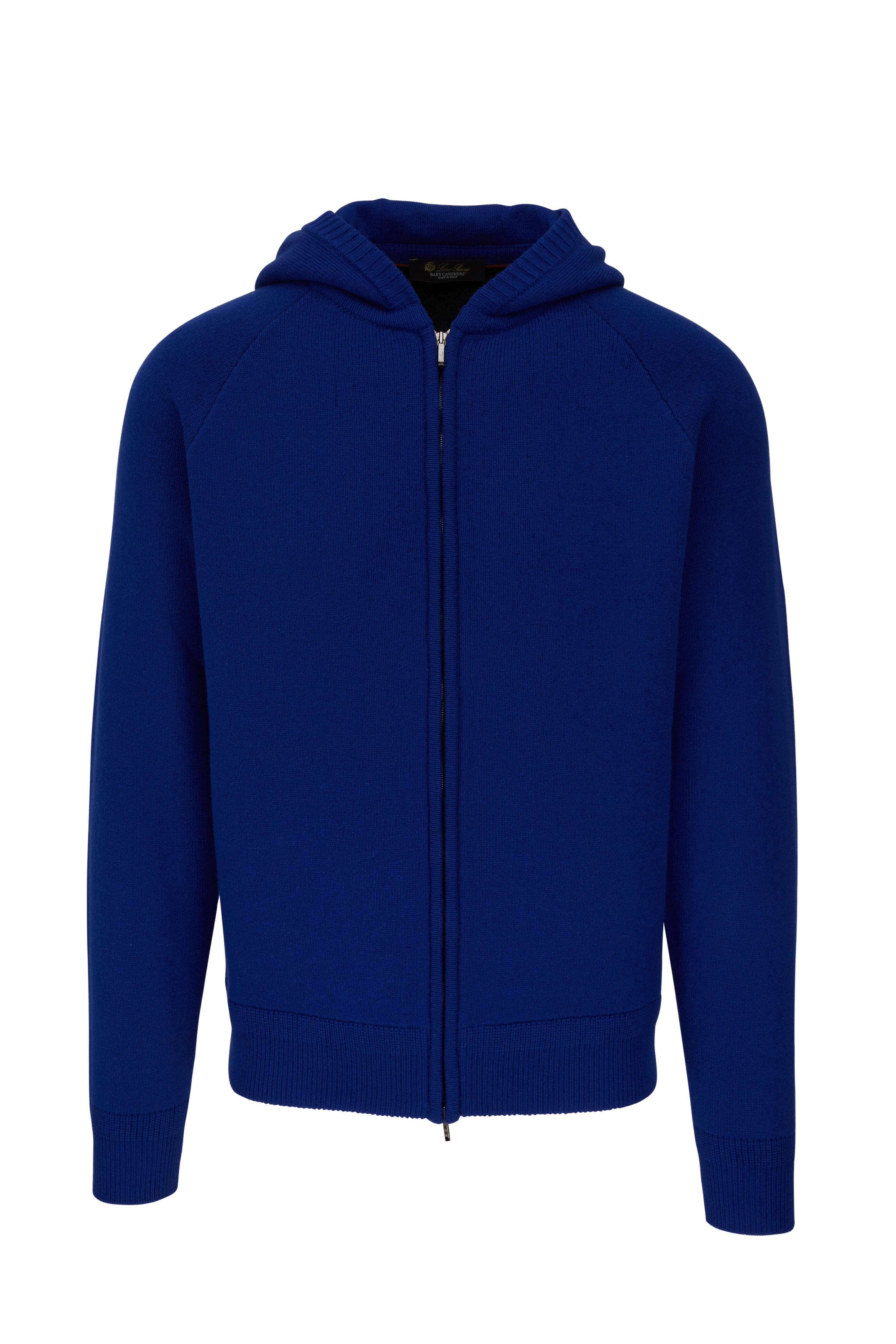 Loro Piana 青色 ブルゾン Loro Piana - Chesterfield Blue Front Zip Hoodie | Mitchell