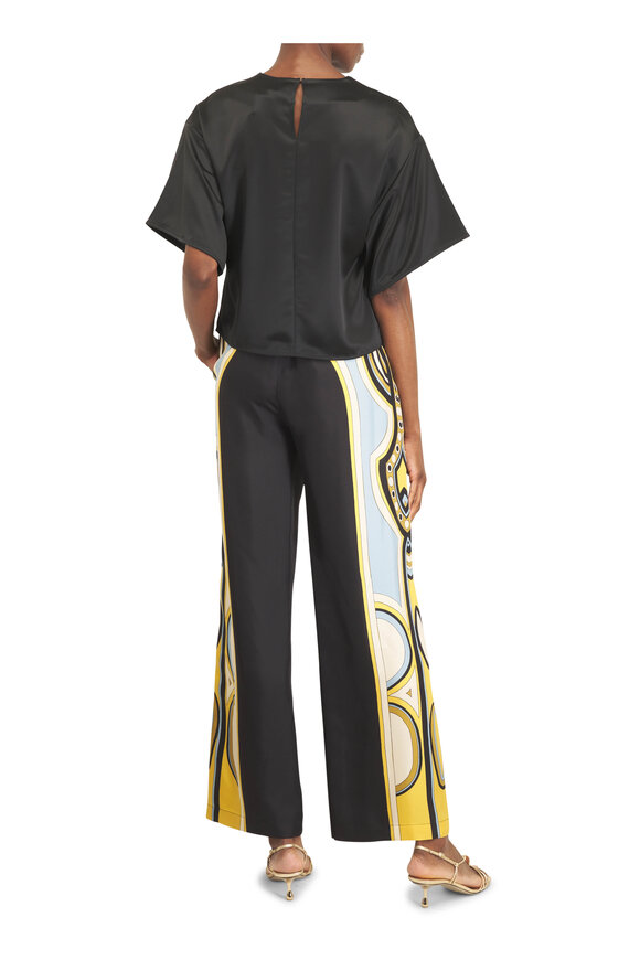 La DoubleJ Sanctuary Placée Black Silk Twill Club Pant - view 3