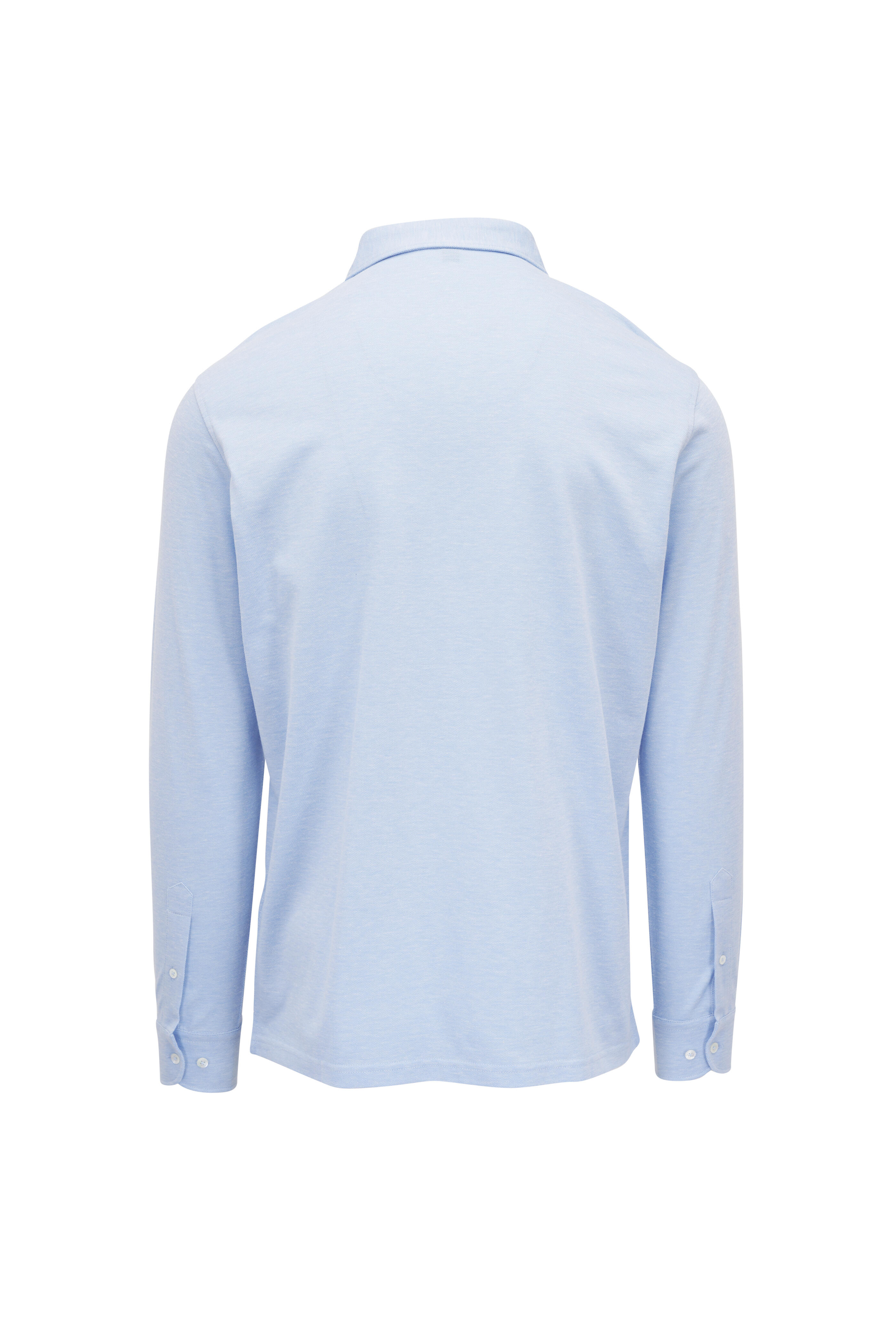 Peter Millar - Crown Blue Frost Long Sleeve Polo