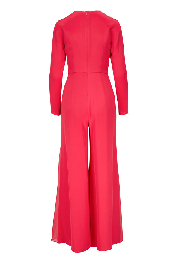 Adam Lippes - Raspberry Silk Crepe Jumpsuit