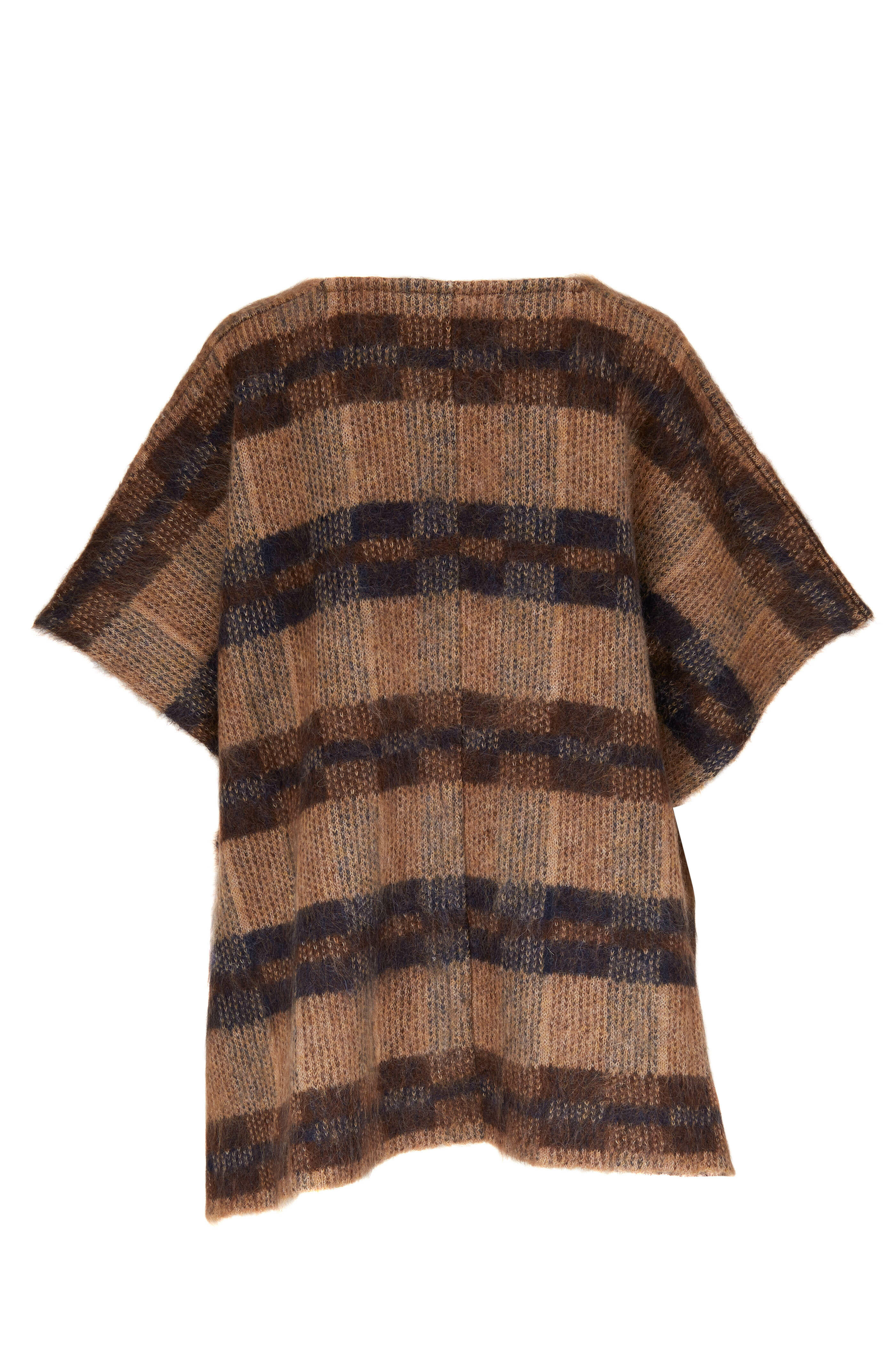 D.Exterior - Mocha Plaid Kimono Vest