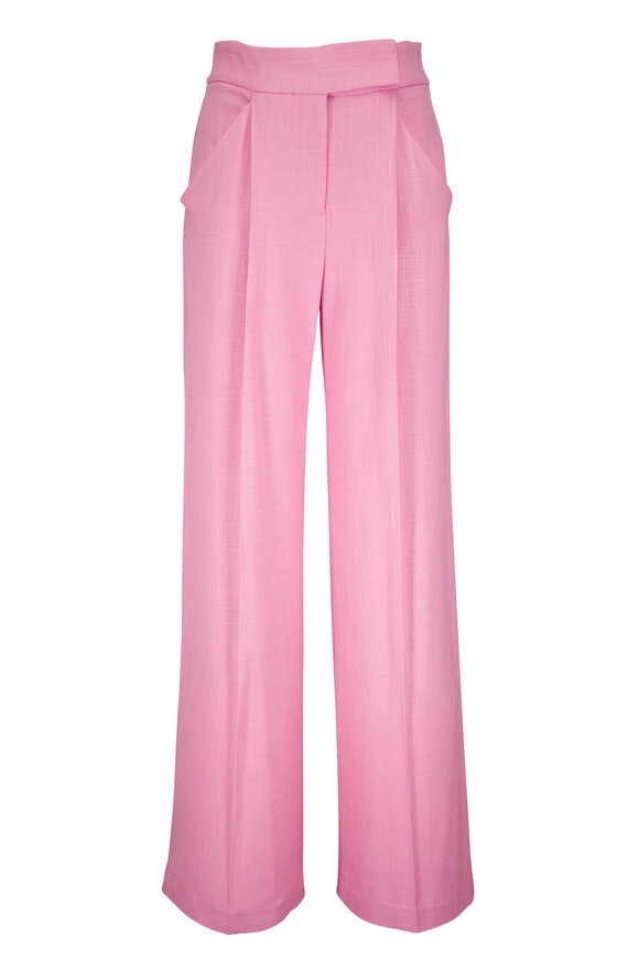 Veronica Beard Marbeau Petal Pink Wide Leg Pant