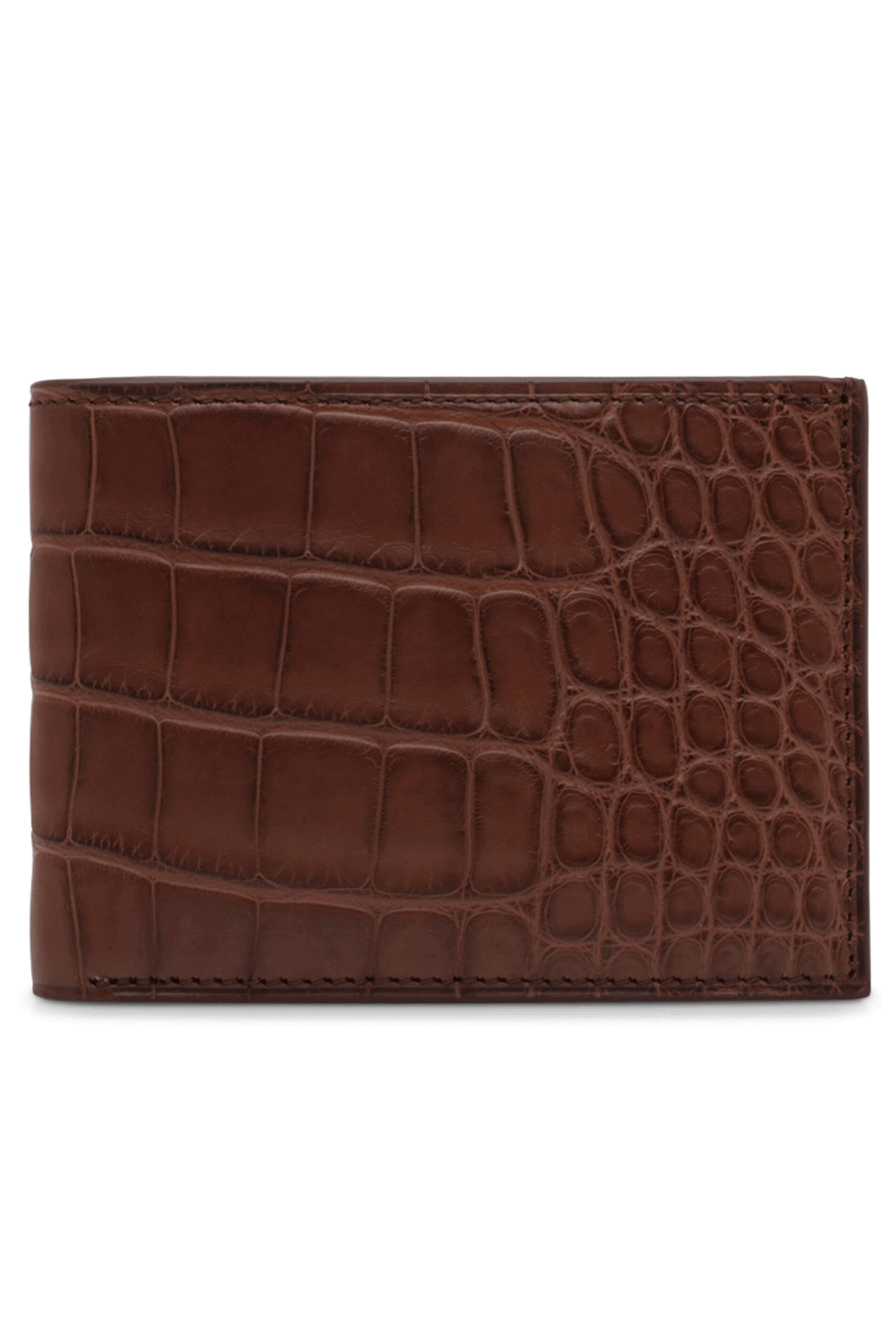 The Luxe Group, Llc Dba L.e.n - Deluxe Alligator Bifold Wallet in Tobacco