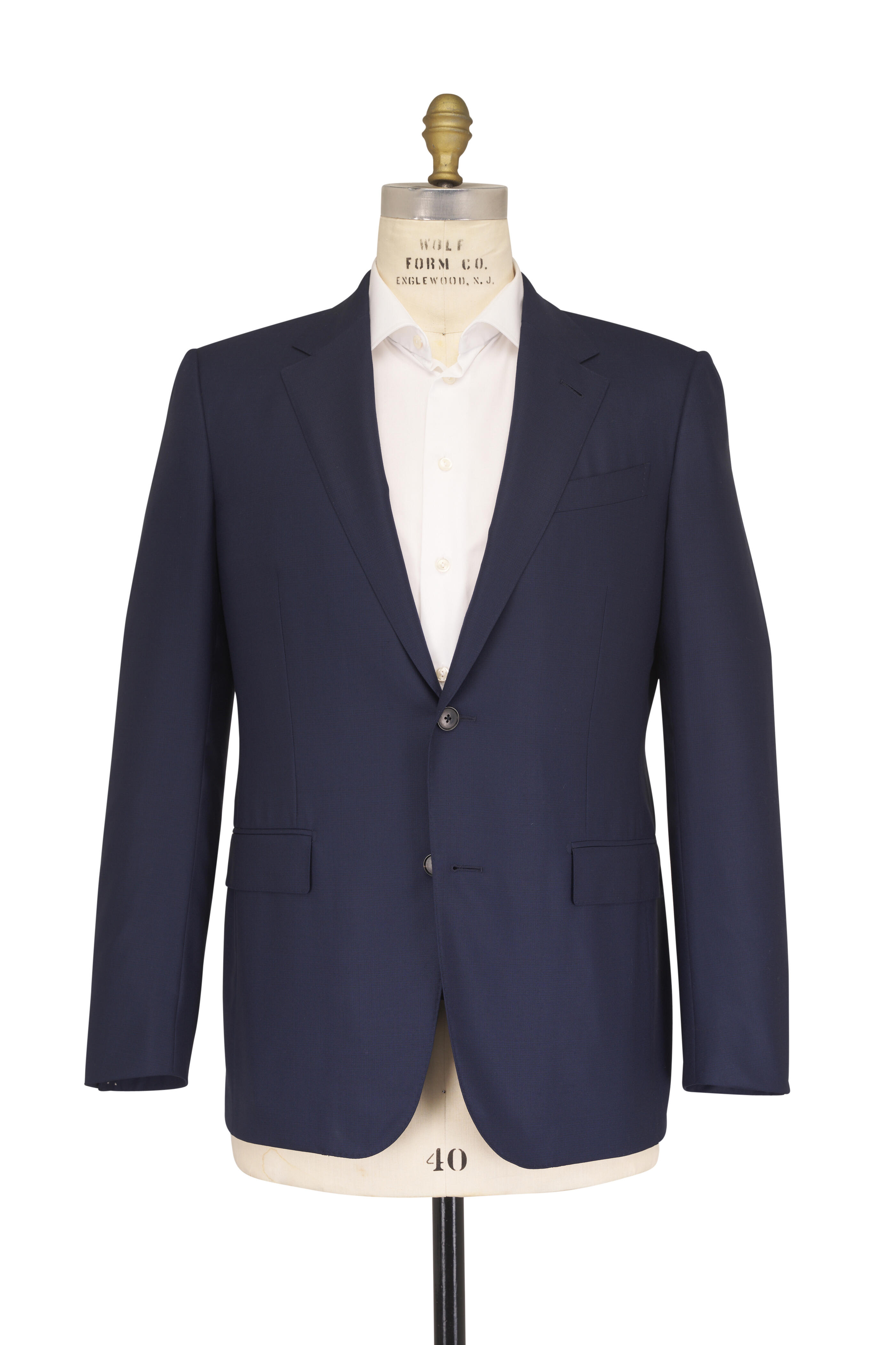 Zegna - Navy Blue Tonal Plaid Wool Suit - view 2