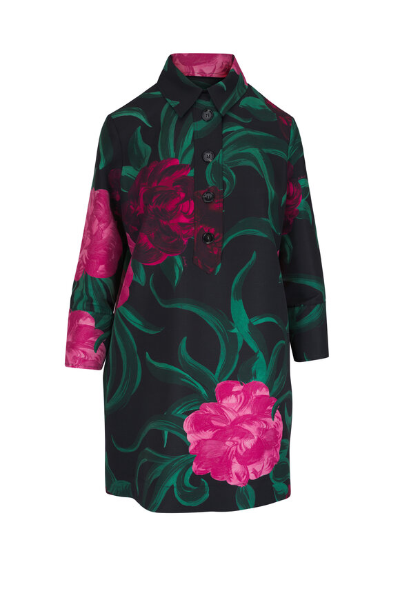 La DoubleJ Short Artemis Wool Cady Peony Dress