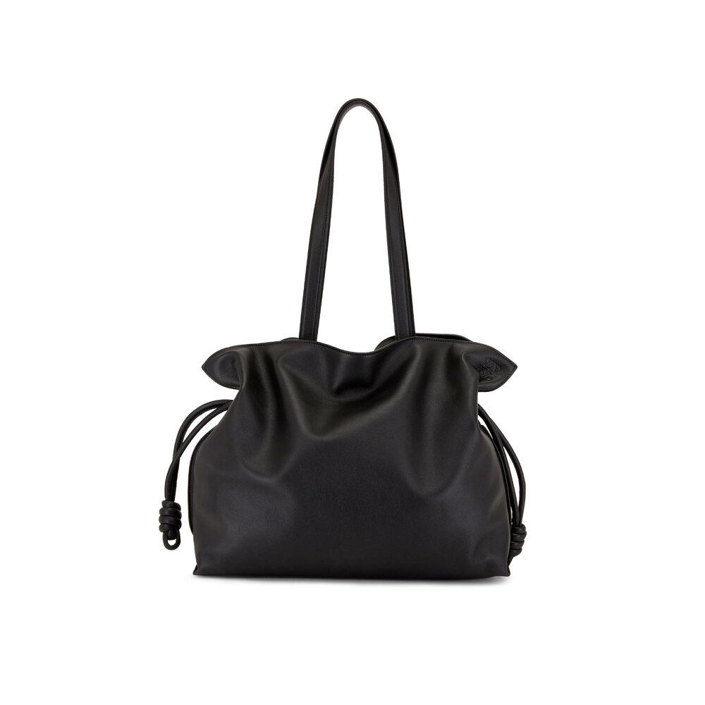 Loewe - Large Flamenco Black Leather Shoulder Bag