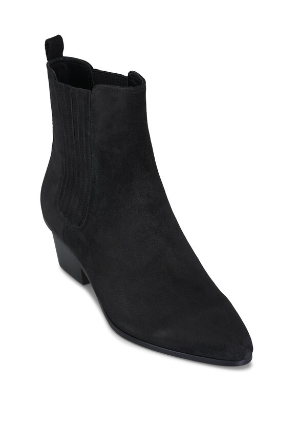 Veronica Beard - Alina Black Suede Short Boot, 50mm