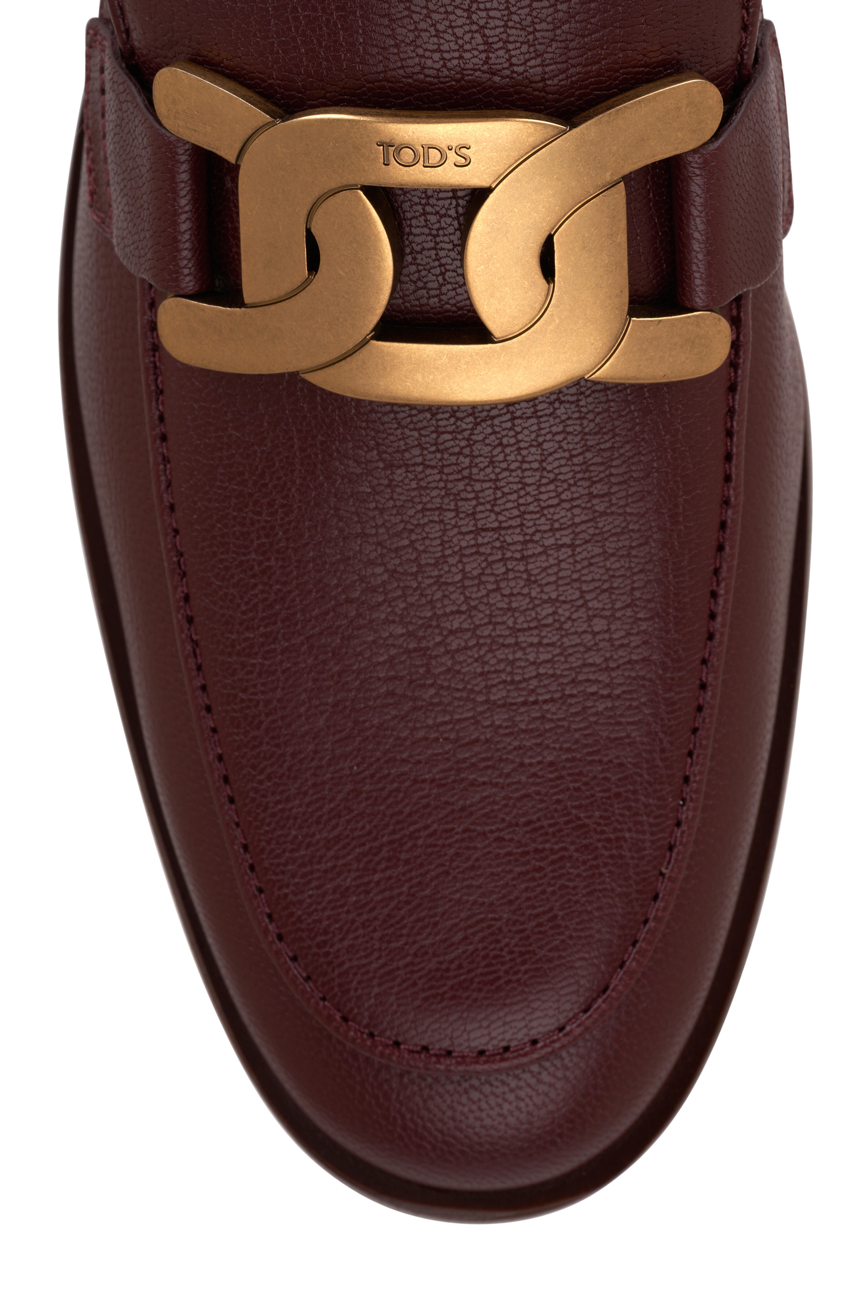 トッズ Tod`s Micro Catena Loafers Catena leather-trimmed canvas loafers in brown - Tods