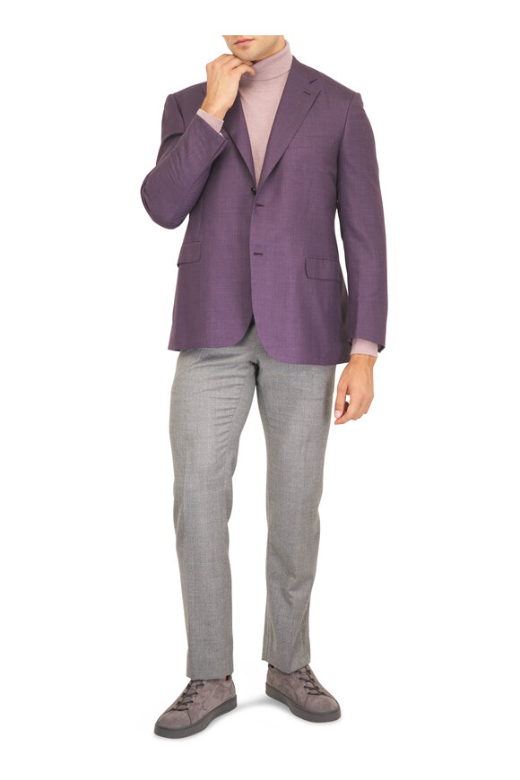 Atelier Munro Pink Cashmere Mockneck Sweater - view 2