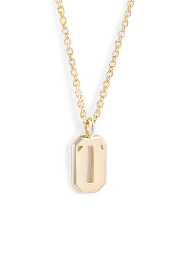 Vice Versa - Yellow Gold Initial Tag